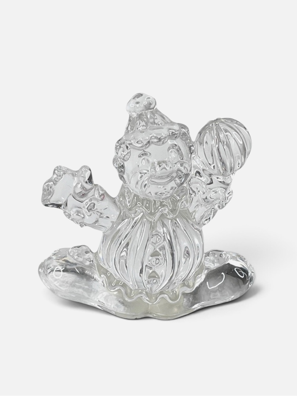 Princess House Clown Figurine Germany Lead Crystal Made in Germany